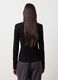 Black long-sleeve shirt in stretchy Lyocell_2