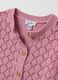 Girls' pink pure cotton cardigan_2