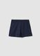 Girls&rsquo; blue pure cotton shorts with elasticated waistband_1