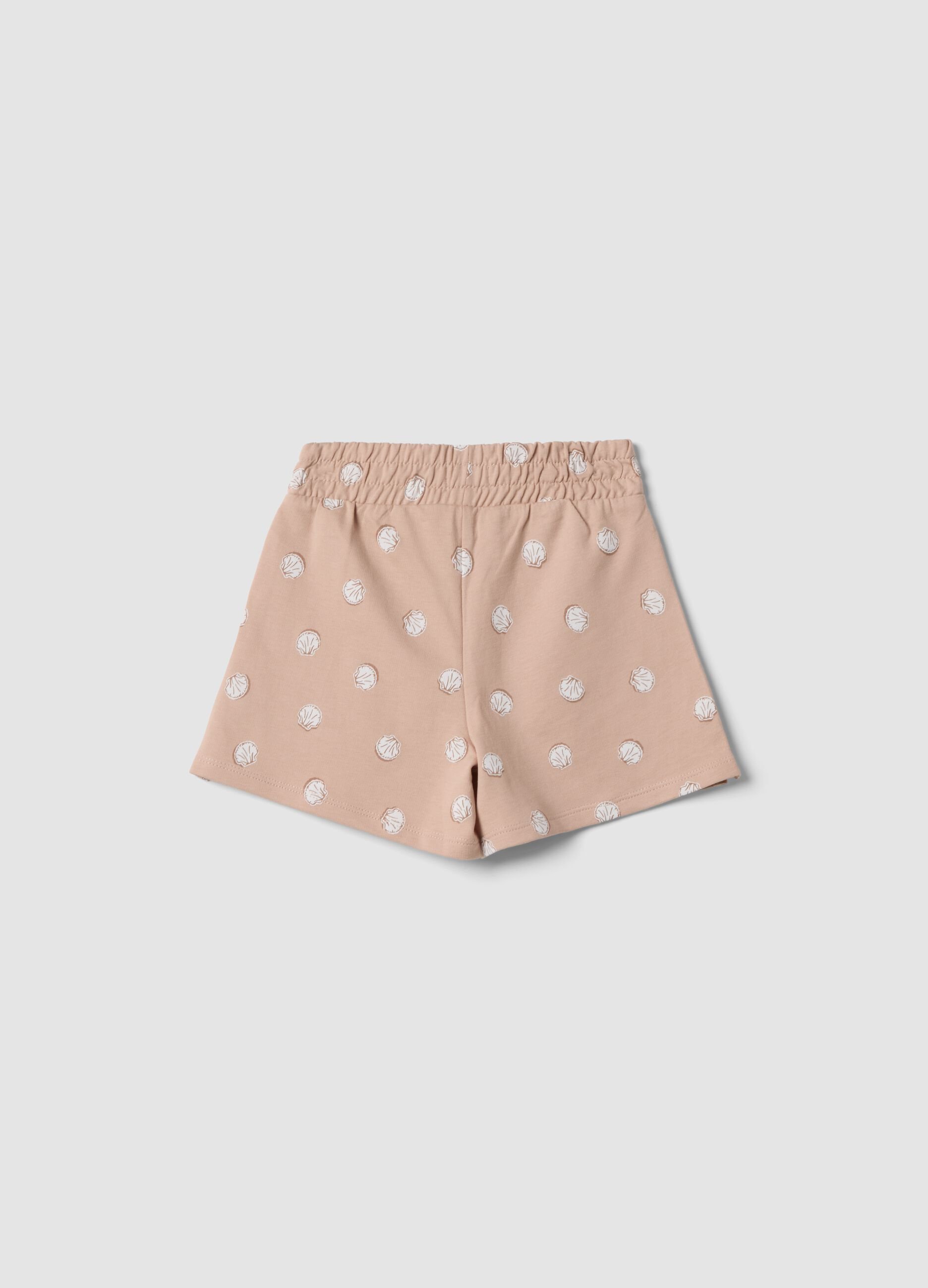 Girls&rsquo; pink pure cotton polka dot shorts