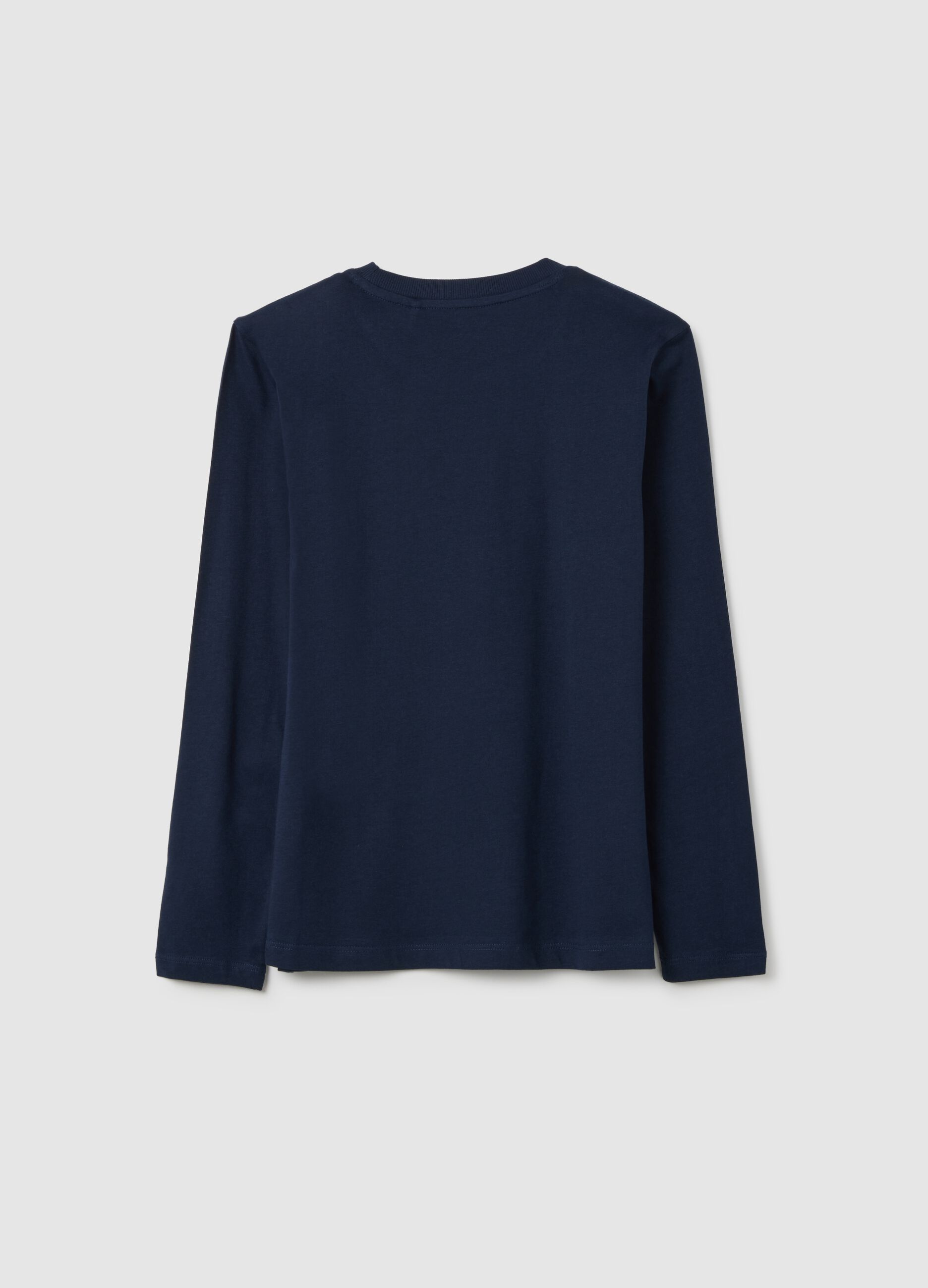 Boys' blue pure cotton T-shirt regular fit