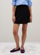 Black mix skirt with gold button_1