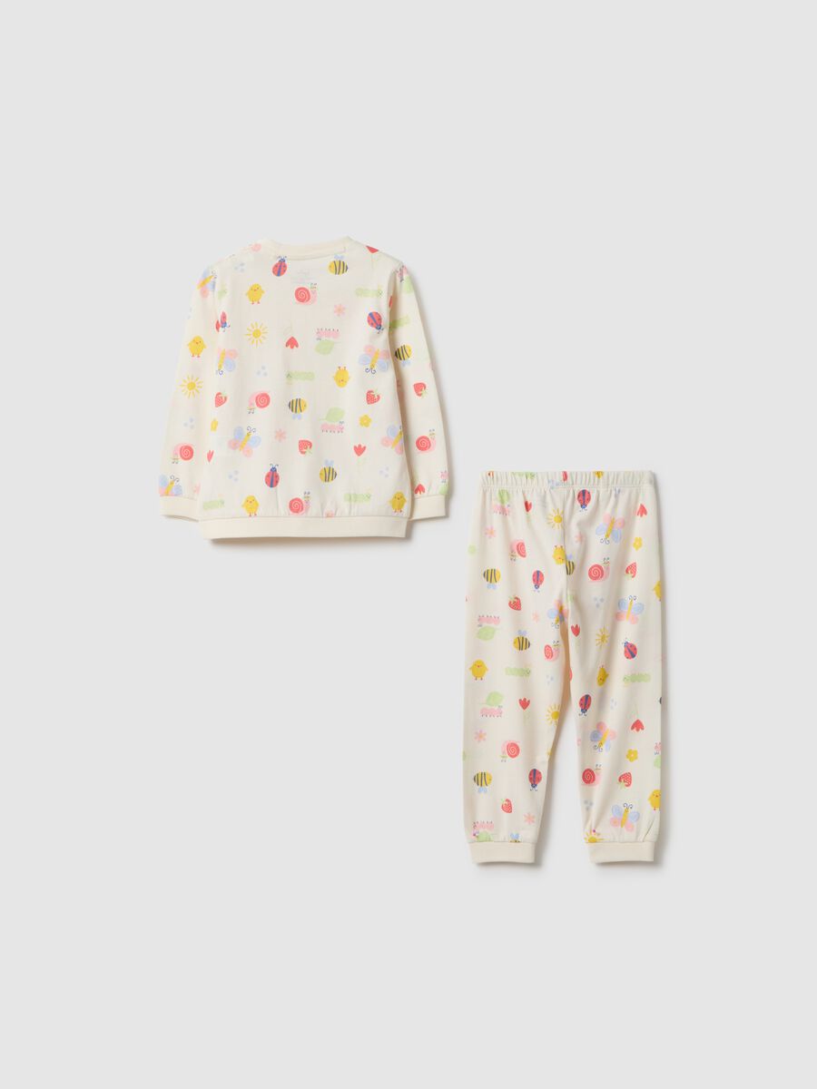 Multicolour baby pyjamas in pure cotton regular fit with prints_1