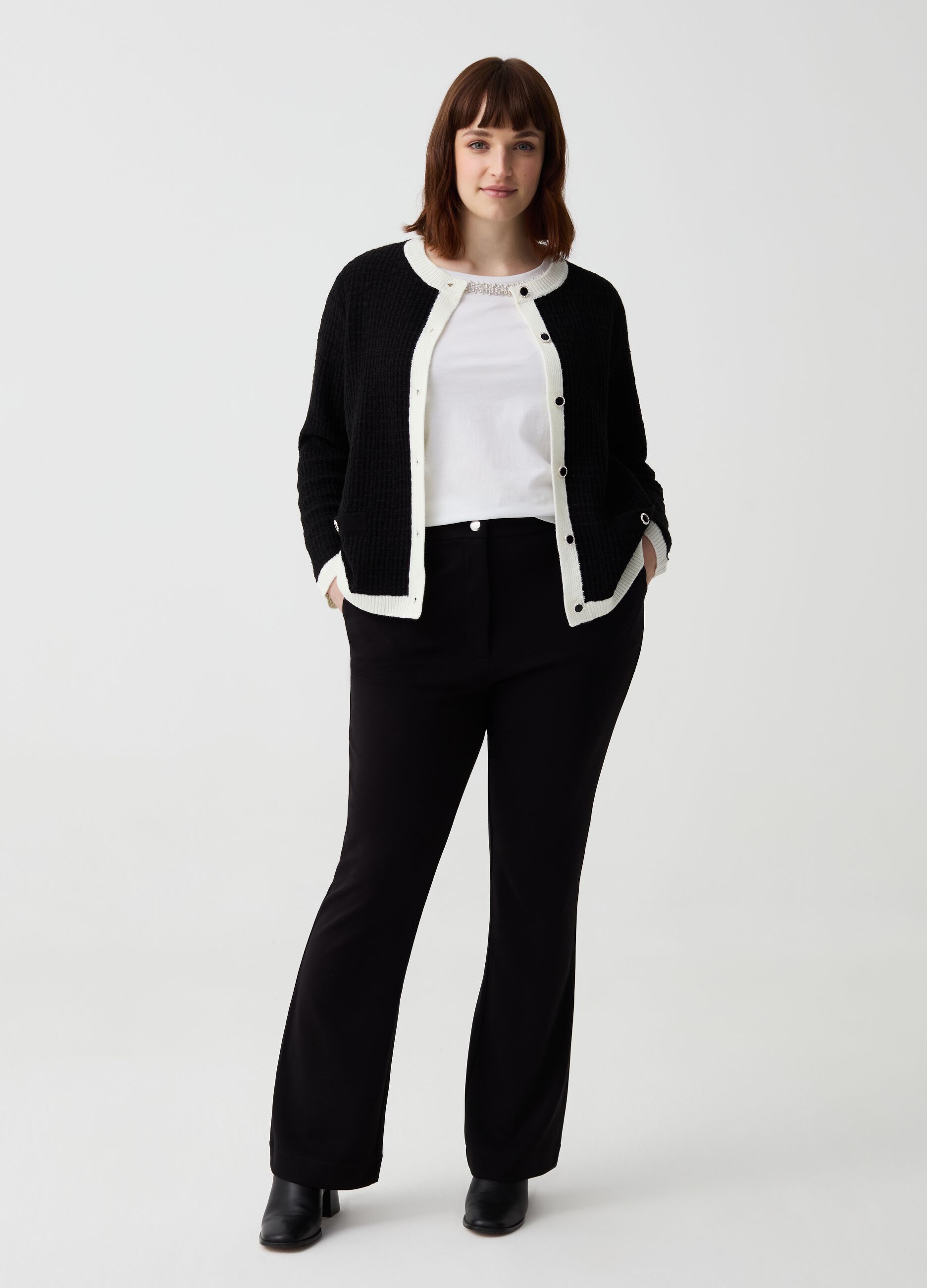 Ovs Pantalone flare fit stretch Curvy