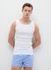 Men's white pure cotton tank top_0