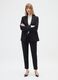 Black stretch fabric blazer regular fit_1