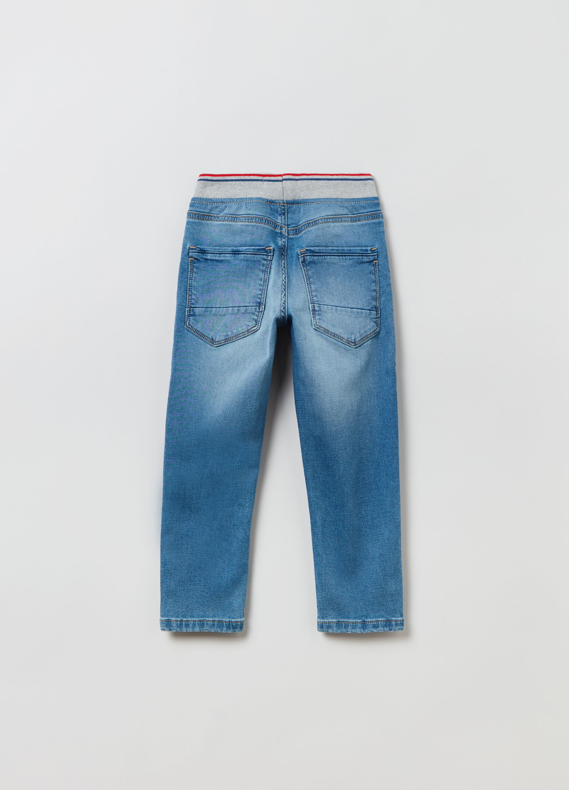 Joggers tapered fit in denim_1