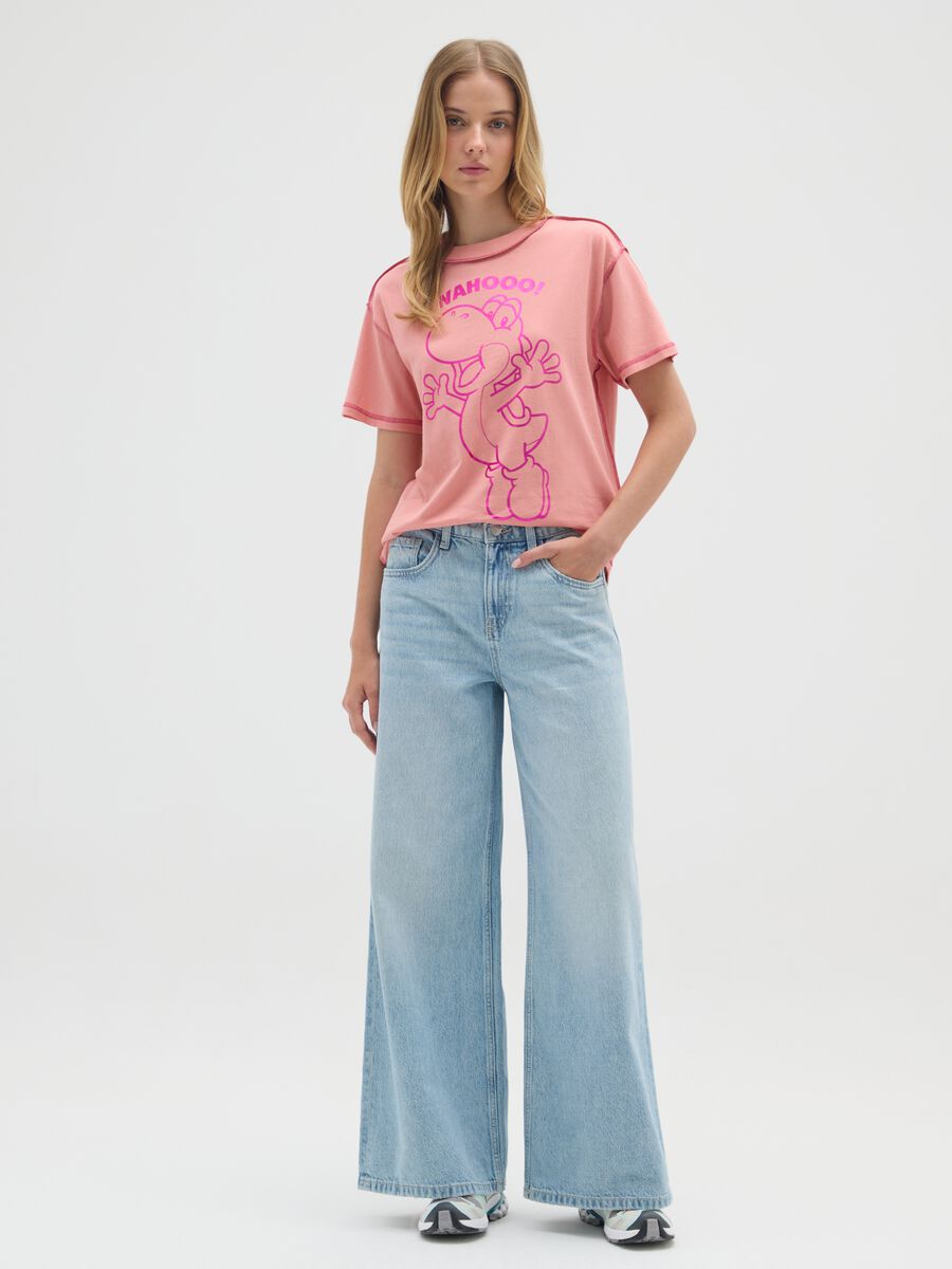 Regular fit pink pure cotton T-shirt_1