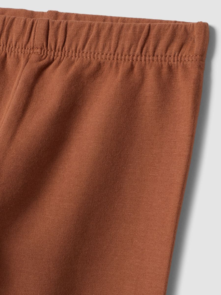 Leggings marroni in cotone organico elasticizzato_2