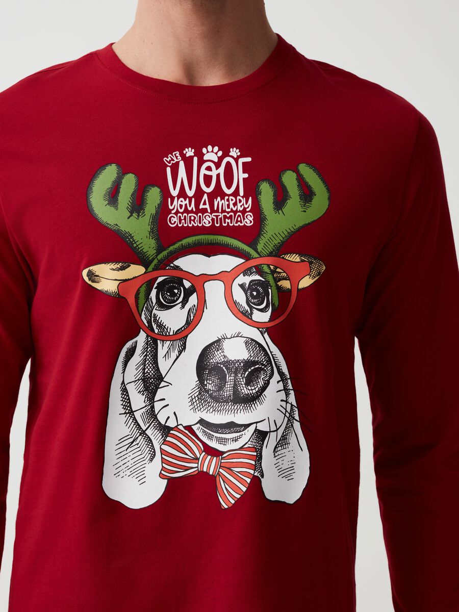 Top pigiama a maniche lunghe stampa Natale_3