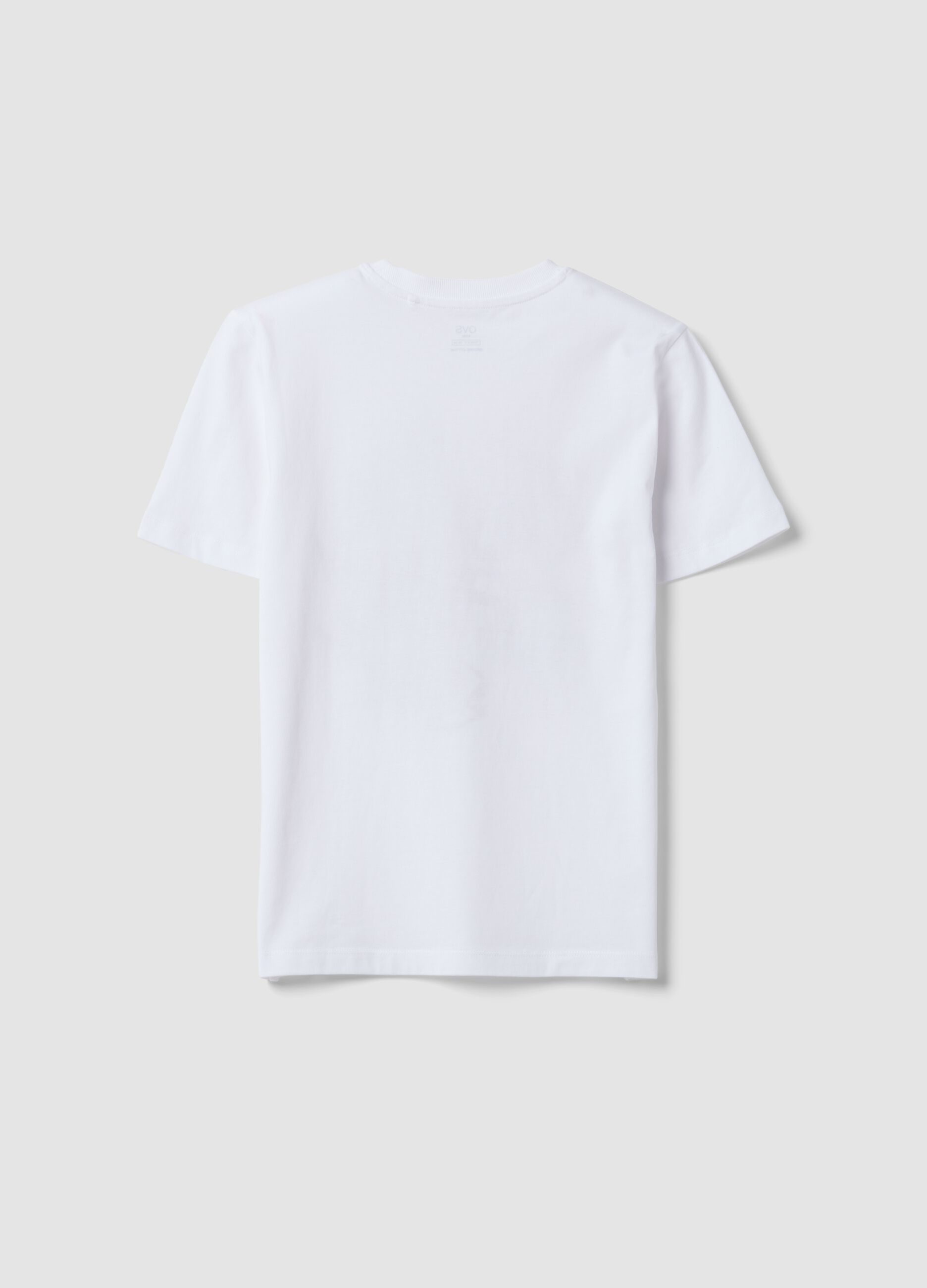 White short-sleeved organic cotton T-shirt