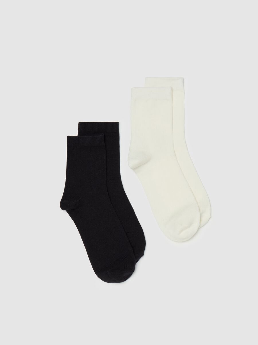 Two-pair pack short solid colour socks_0