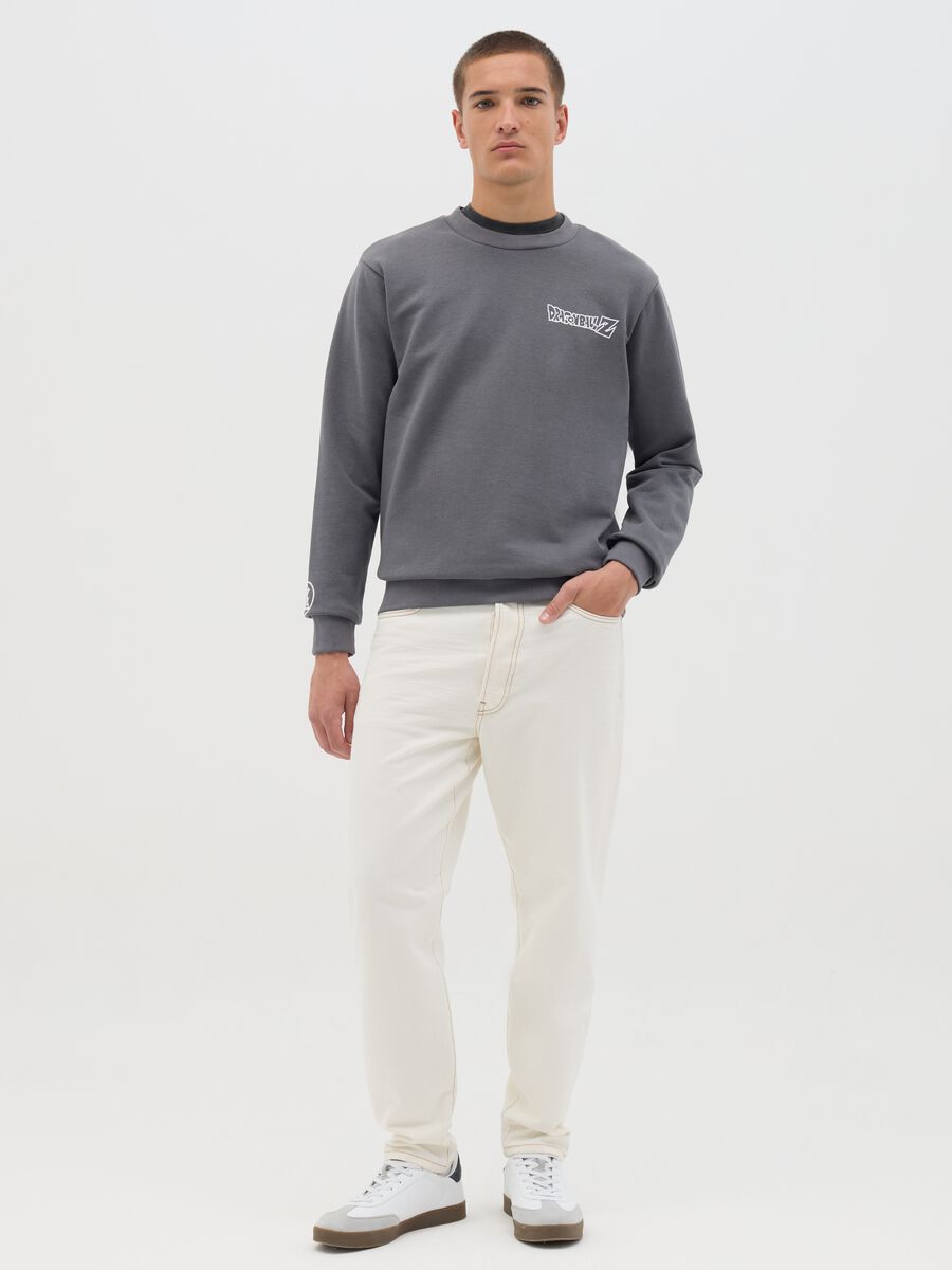 Grey Long Sleeve Manga Sweatshirt_1
