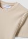 T-shirt fitted in cotone elasticizzato beige a costine_1
