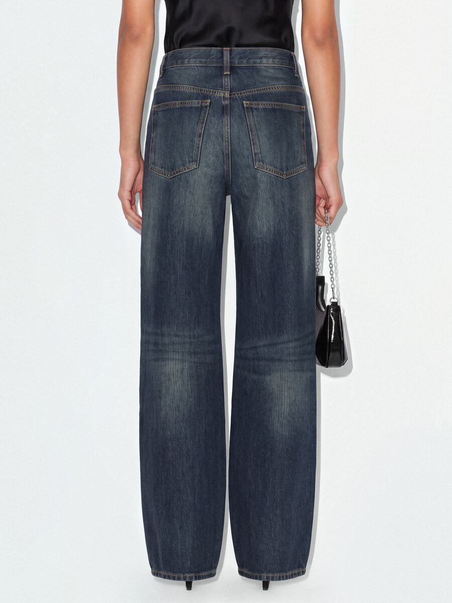 Jeans grigi in denim di puro cotone skater fit_2