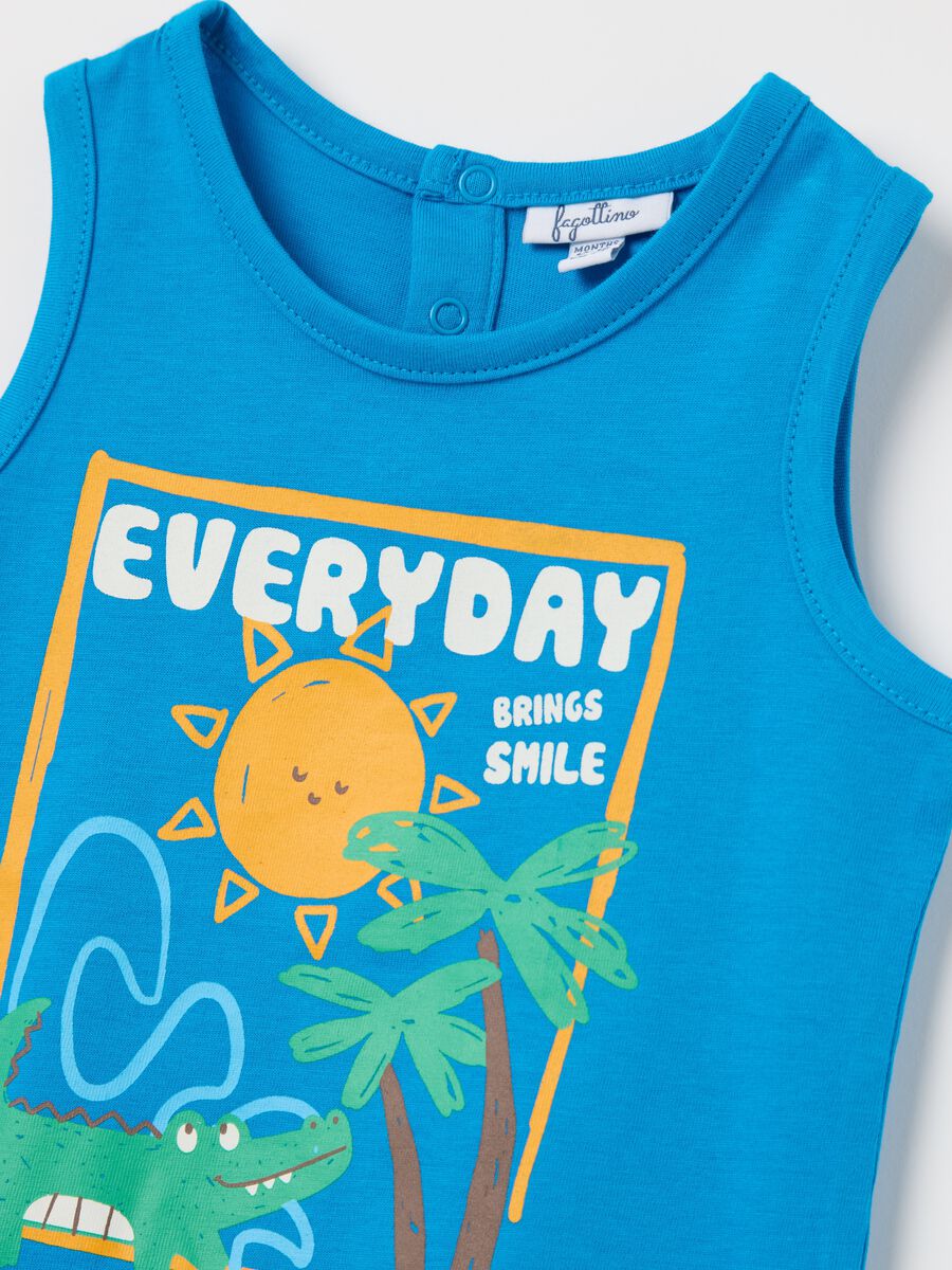 Cotton racerback vest with print_2