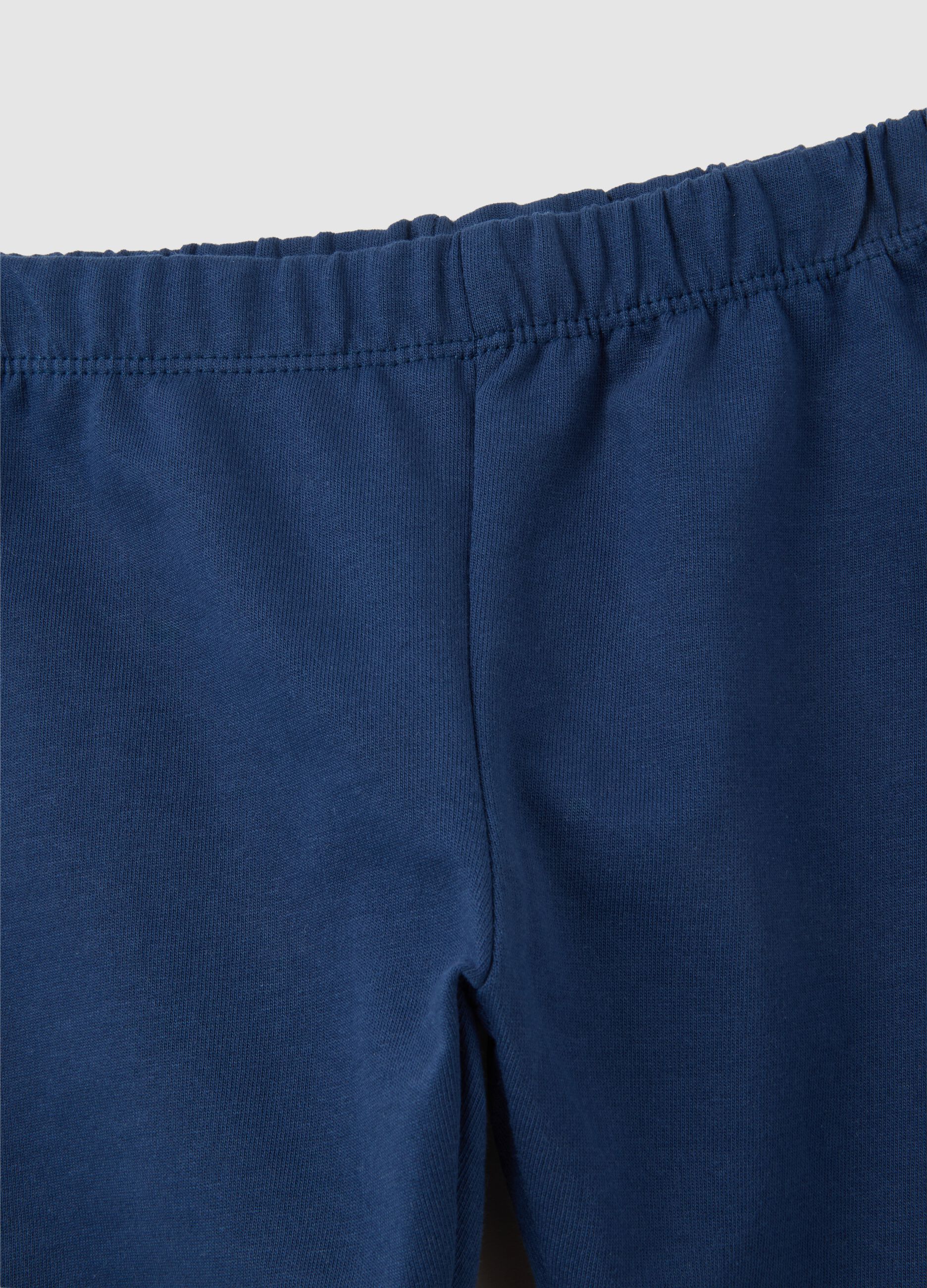 Completo felpa e pantaloni da neonato in puro cotone multicolor