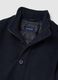 Blue padded jacket in regular fit with zip and buttons_1