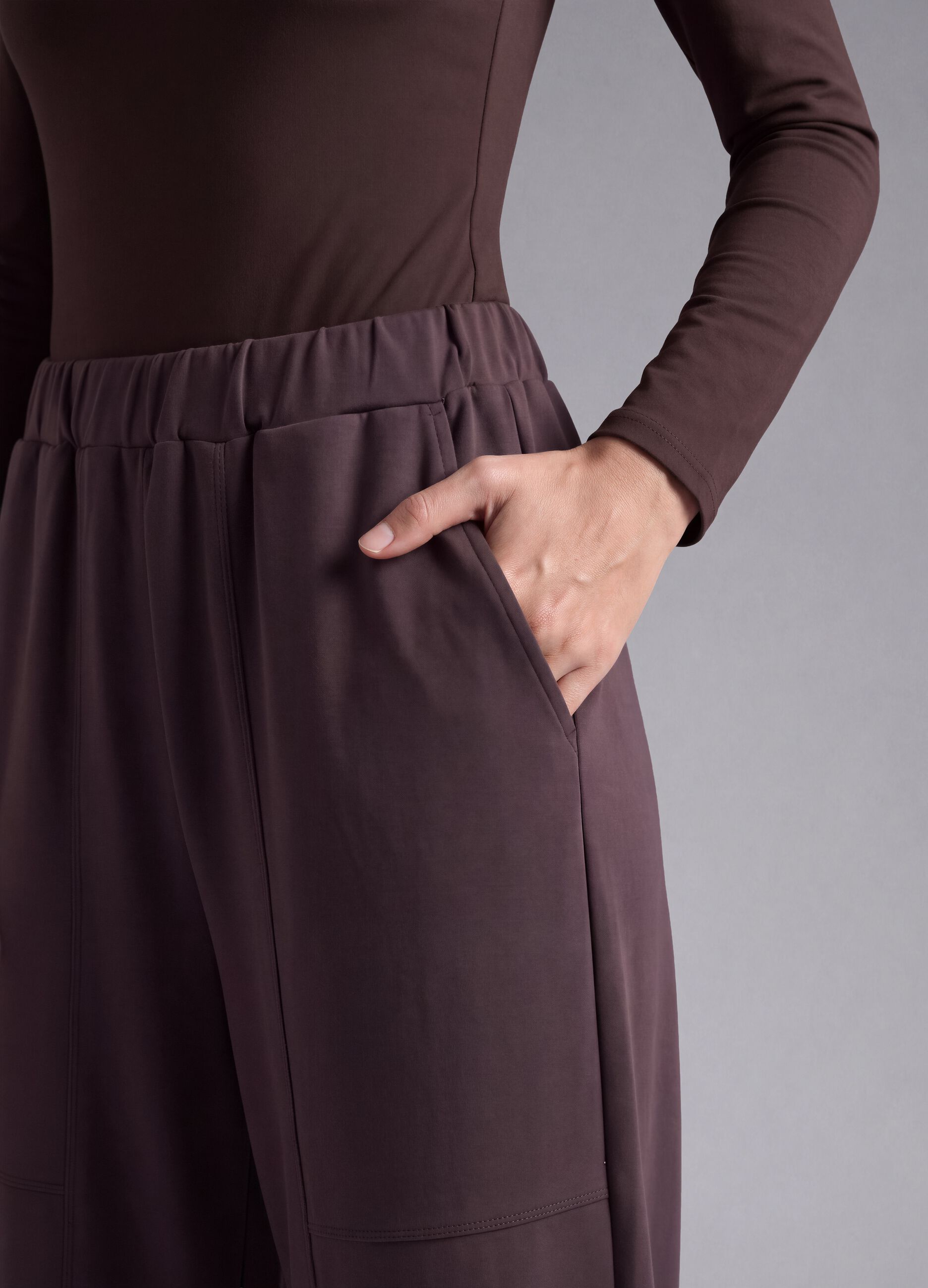 Pantaloni sportivi viola in tessuto soft-touch ALTAVIA STUDIO