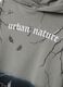 Light grey and navy cotton-blend hoodie with botanical print_2
