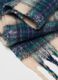 Girl's Multicolour Checked Scarf with Fringes_1