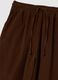 Brown trousers in pure cotton with elasticated waist_5