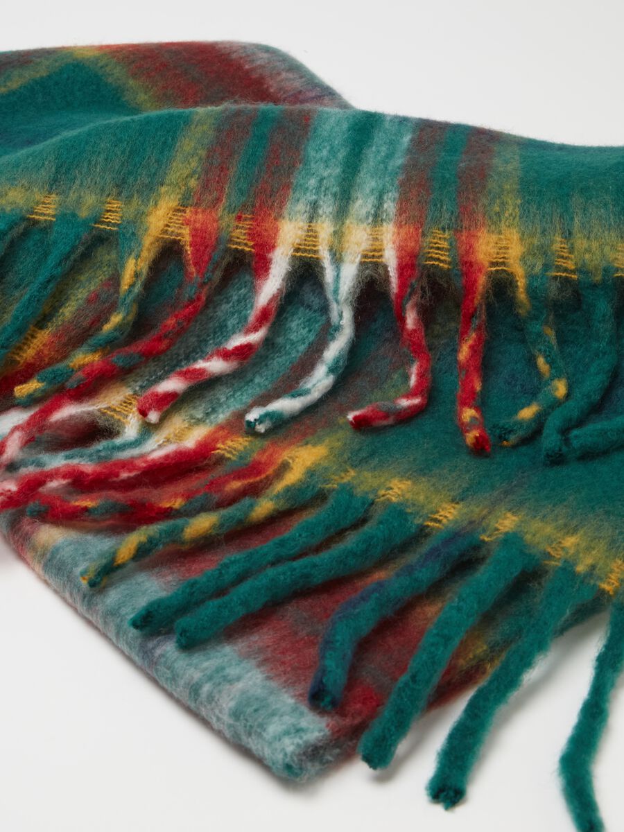 Fleece blanket with tartan pattern_2