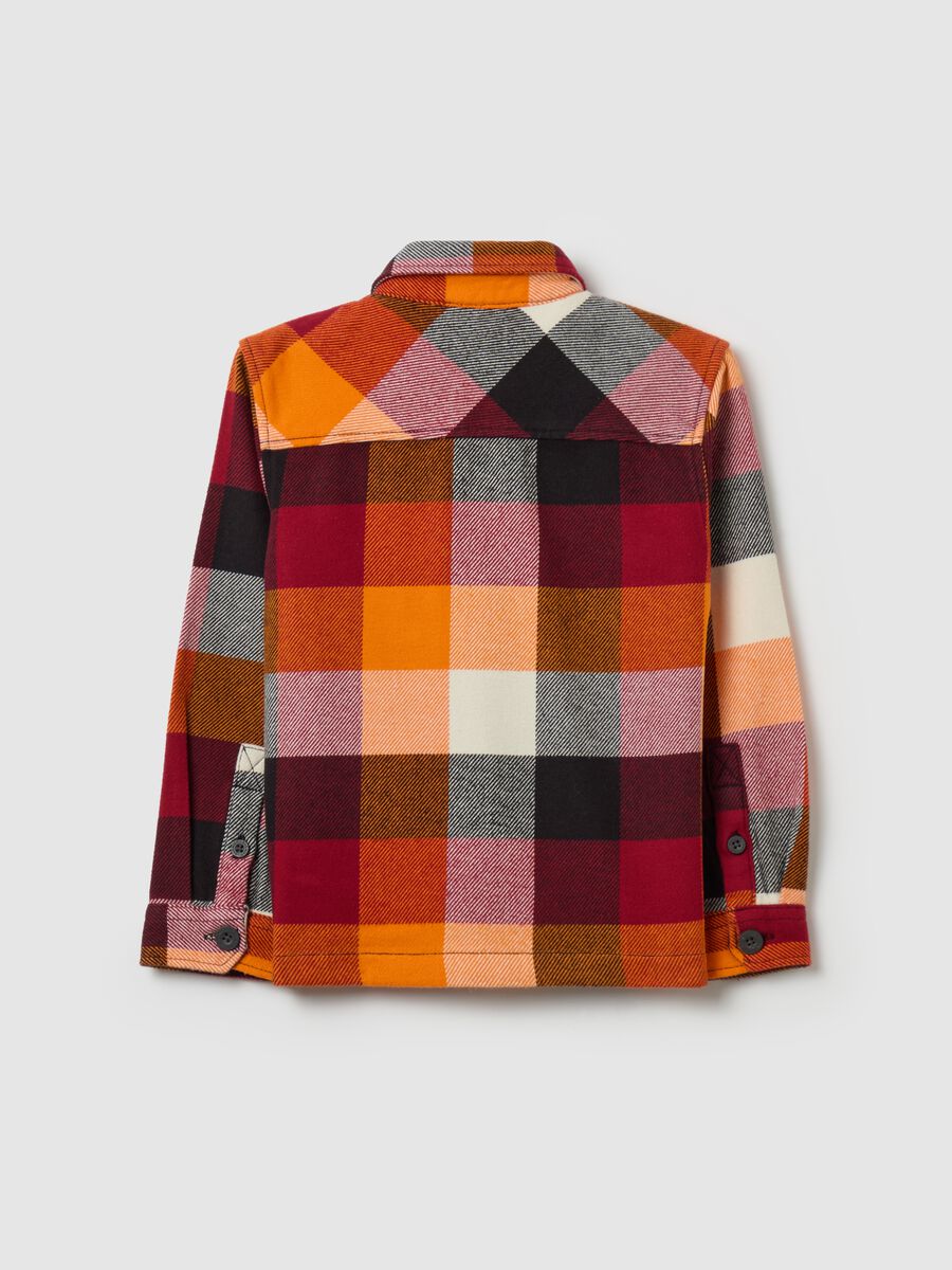 Shacket in flannel with check pattern_1