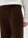 Brown Wide Leg Trousers Regular Fit_3