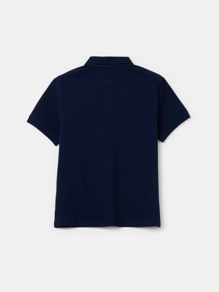 Solid colour cotton polo shirt_1