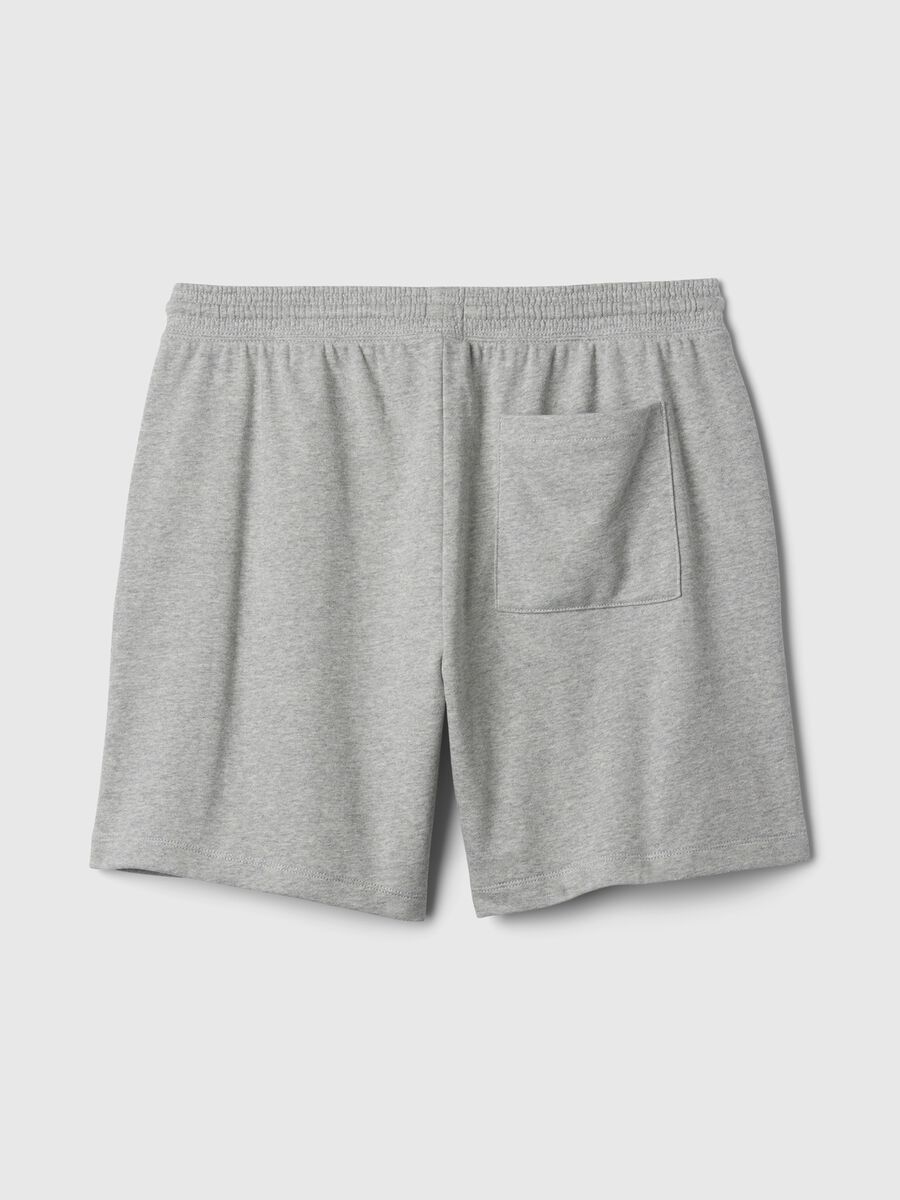 Jogger shorts in fleece with maxi logo print_4