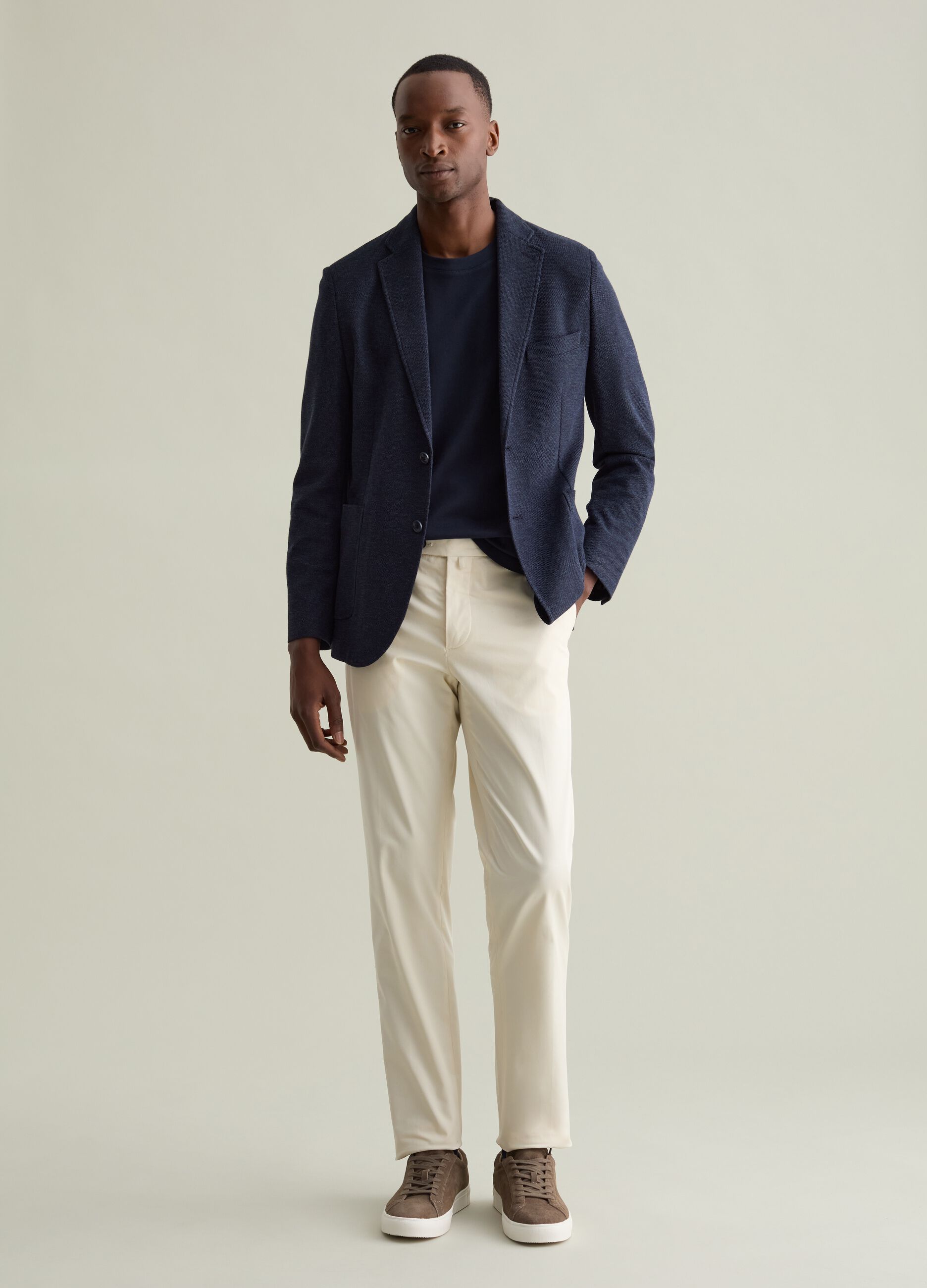 Regular-fit single-breasted blazer