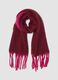 Red wool-blend scarf with fringes_0