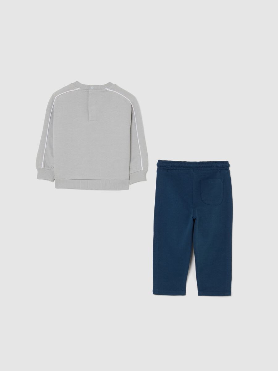 Set felpa pantalone multicolor da bimbo in puro cotone regular fit_1