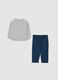 Multicolour sweatshirt and trousers set for children in pure cotton regular fit_1