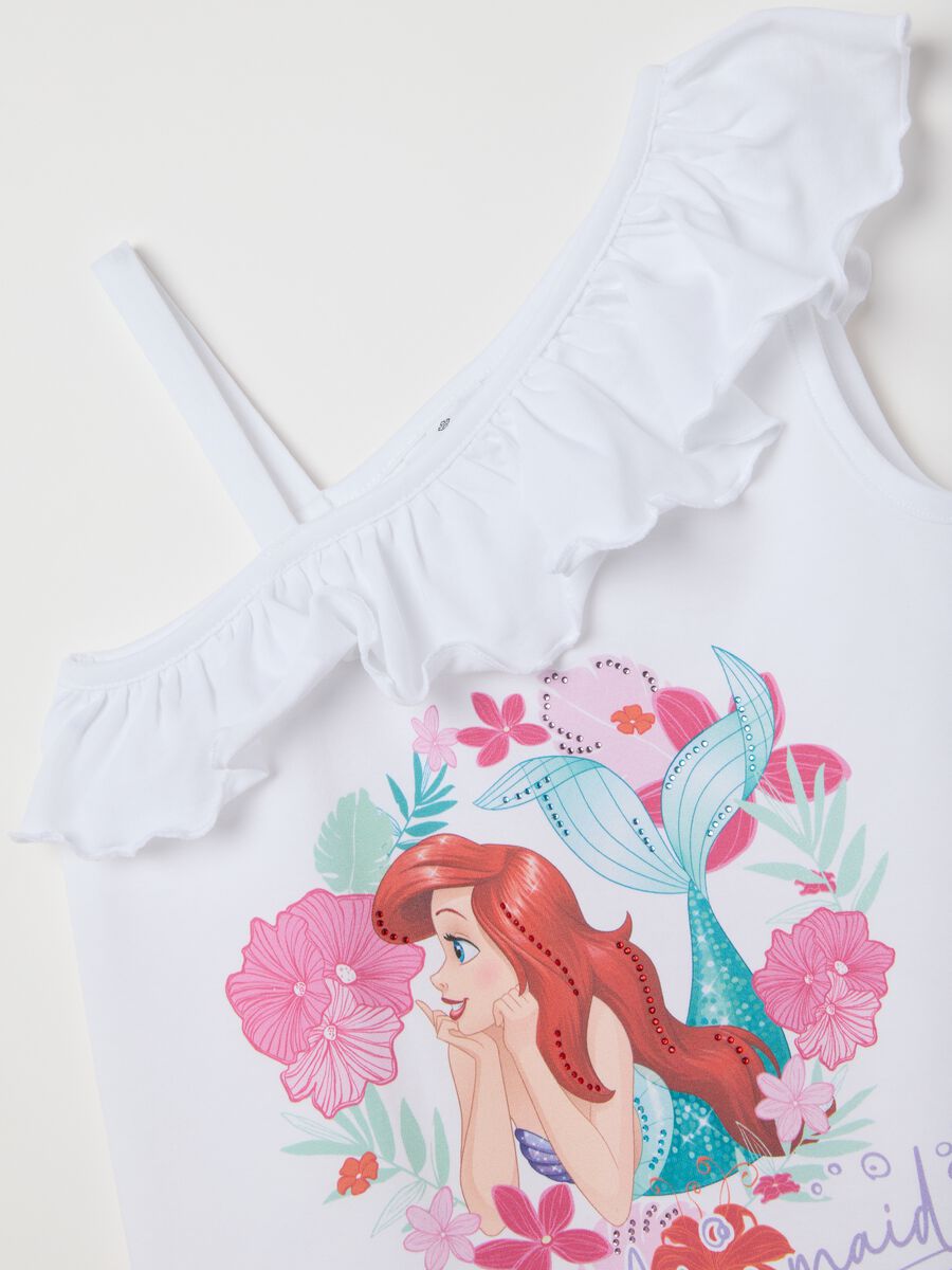 Girls’ summer set in white and blue cotton_3