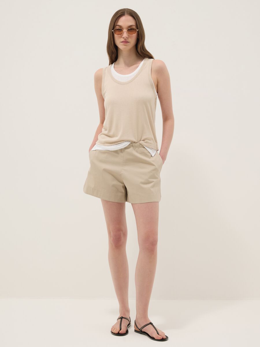 Tank top beige in misto viscosa regular fit_2