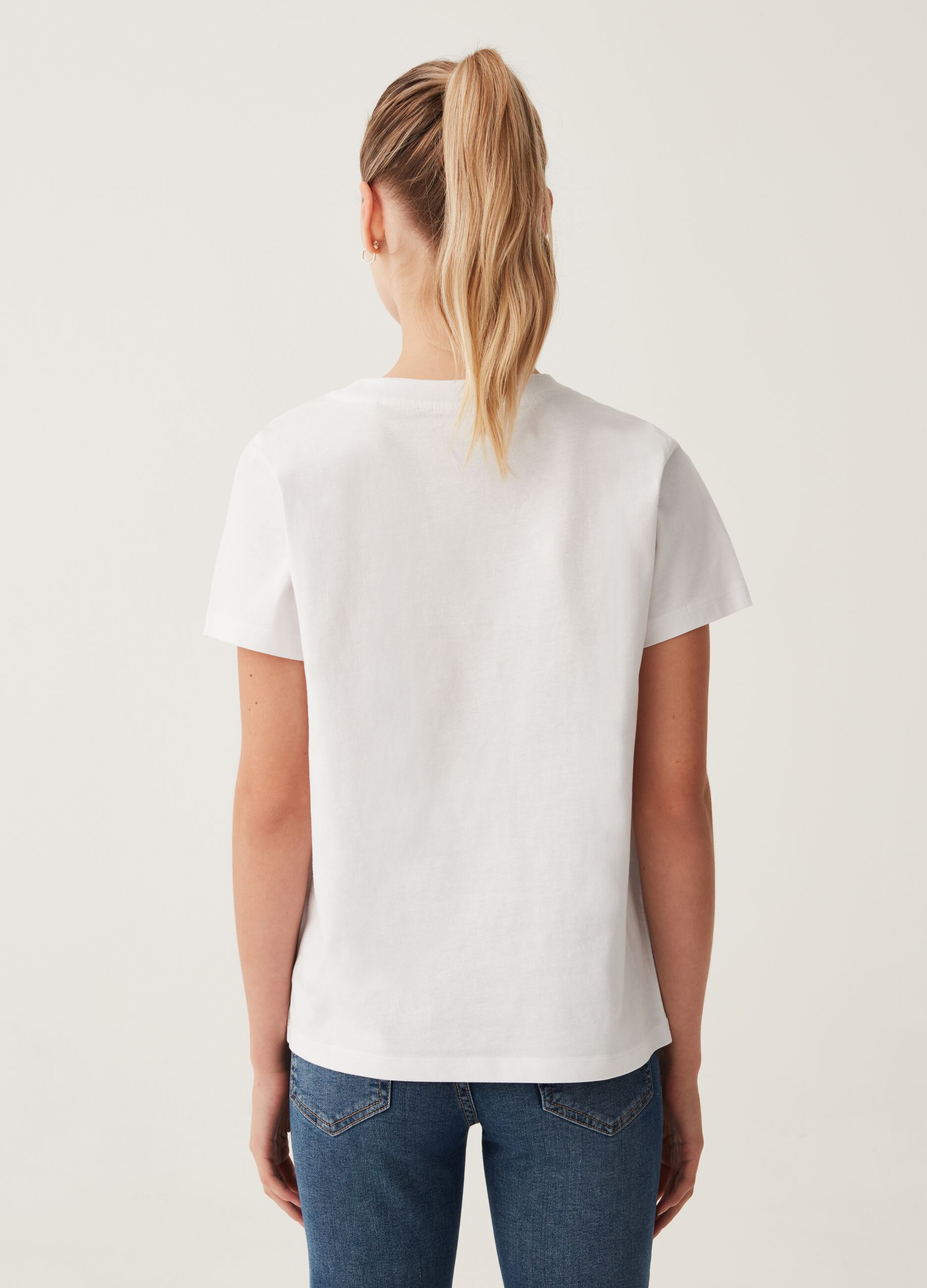 T-shirt in cotone con stampa Anna Godeassi_2
