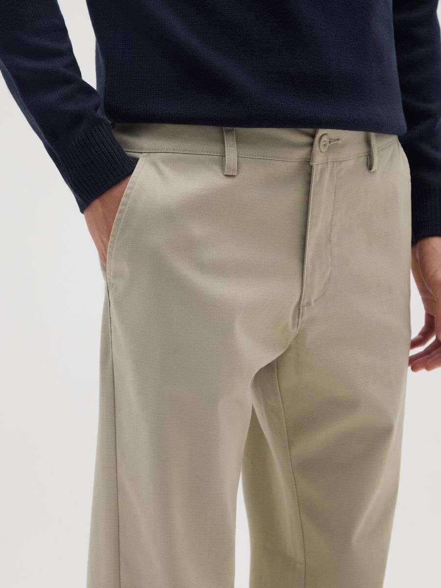 Pantaloni chino beige regular fit_3