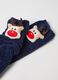Blue Christmas Socks with Embroidered Design_2