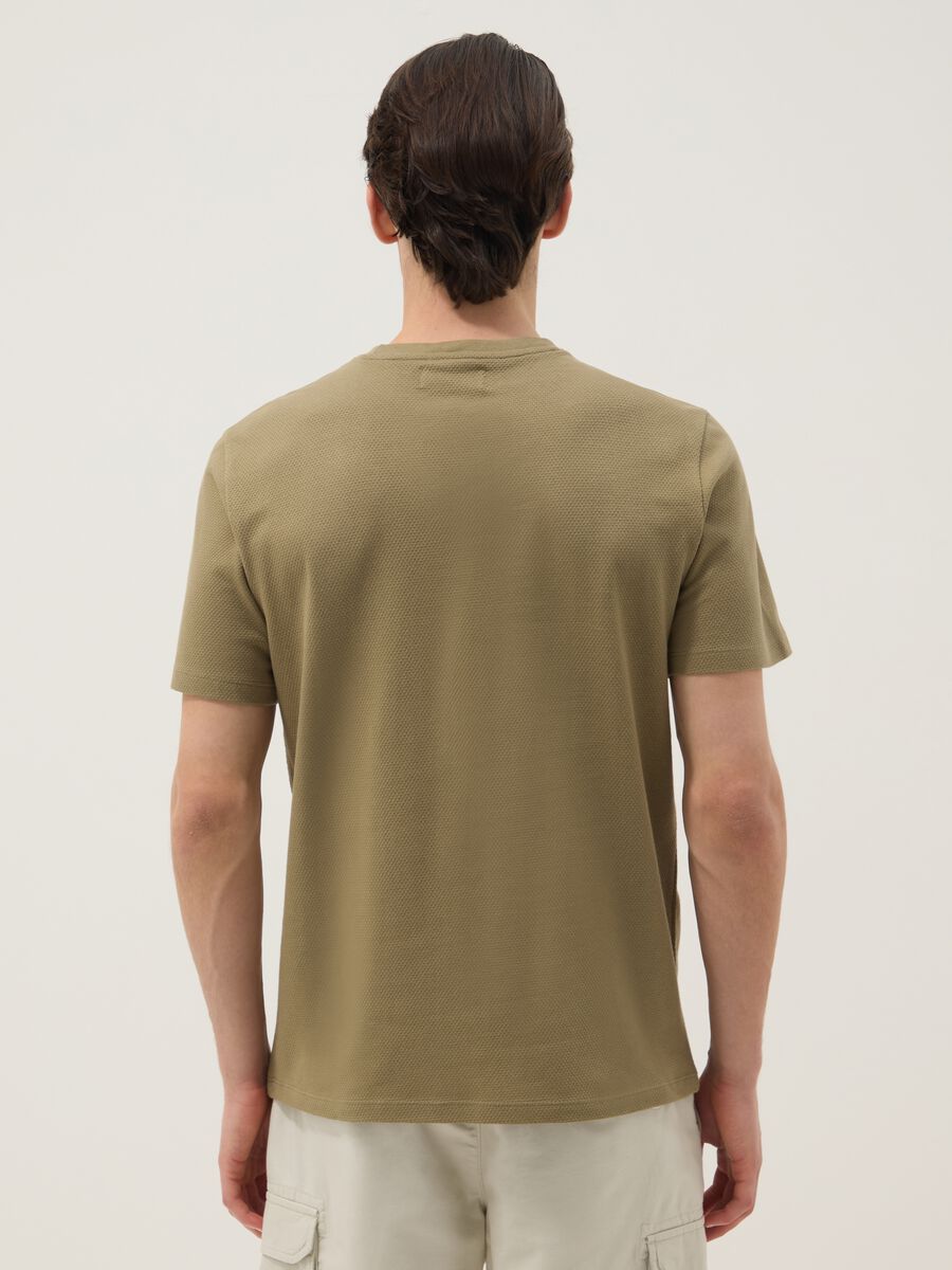 T-shirt verde in puro cotone a maniche corte_3
