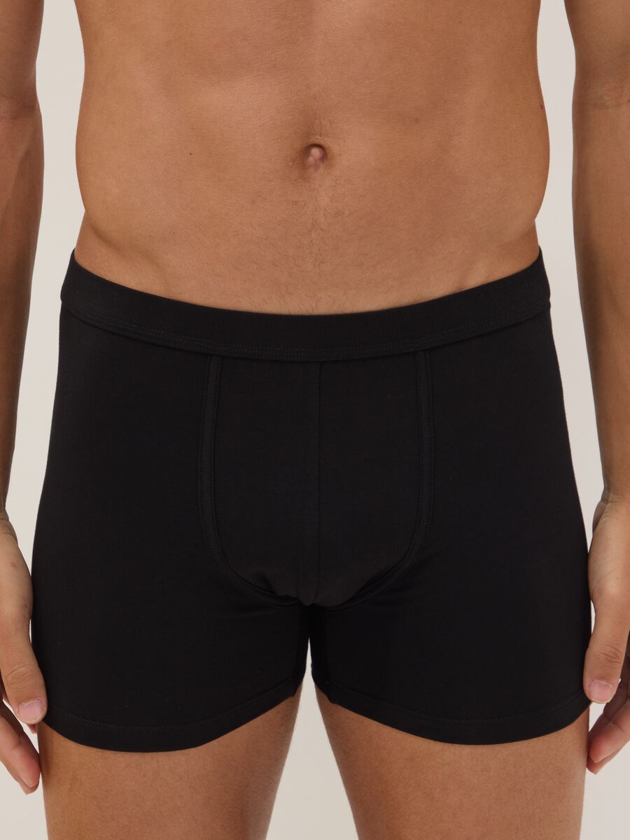 Bipack di boxer neri in cotone Supima elasticizzato_1