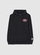 Black cotton blend hoodie with San Francisco 49ers logo_4