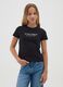 Girls' black pure cotton regular fit t-shirt with print_0