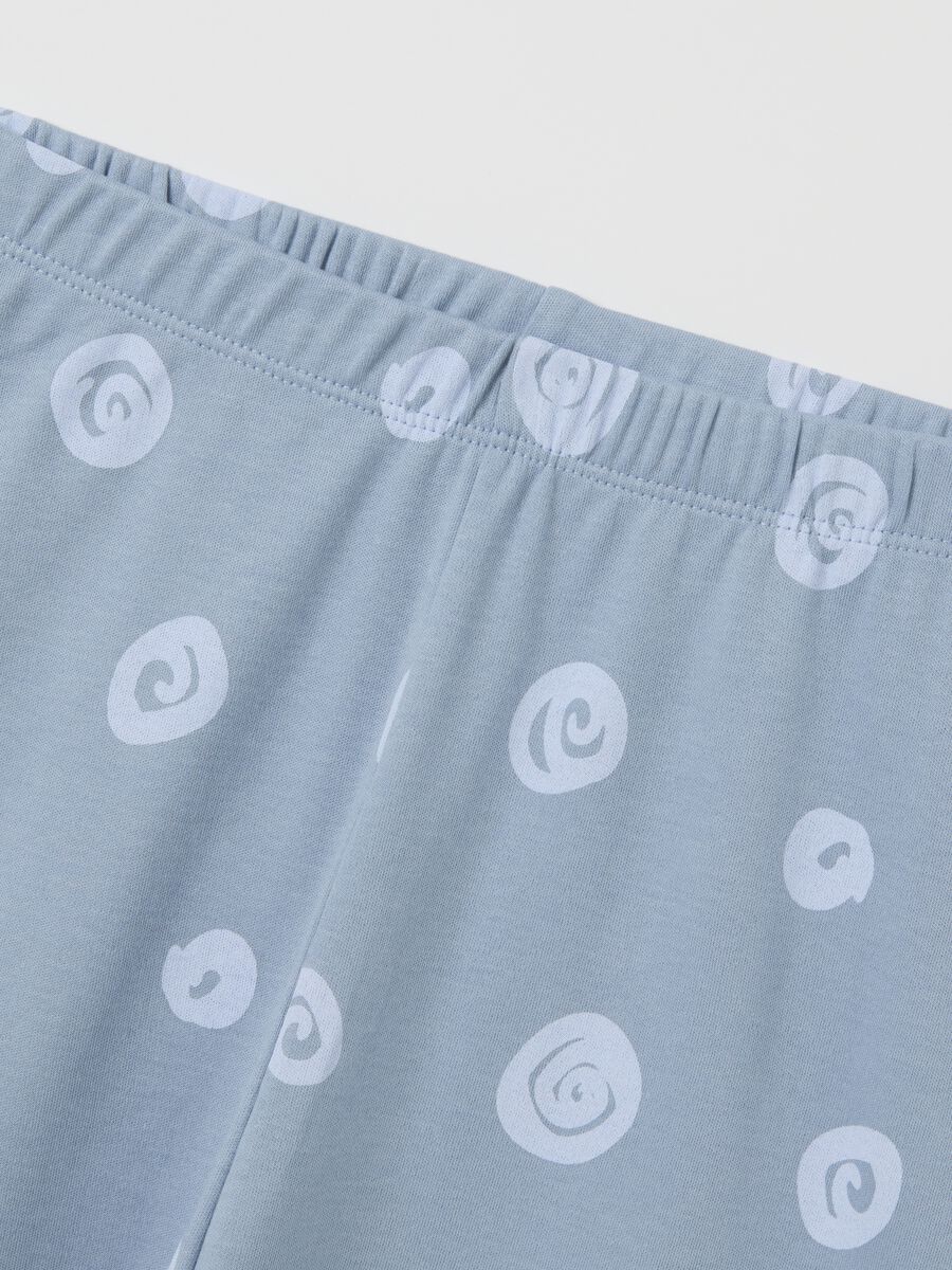 Girls' long pyjamas in light blue pure cotton regular fit_3