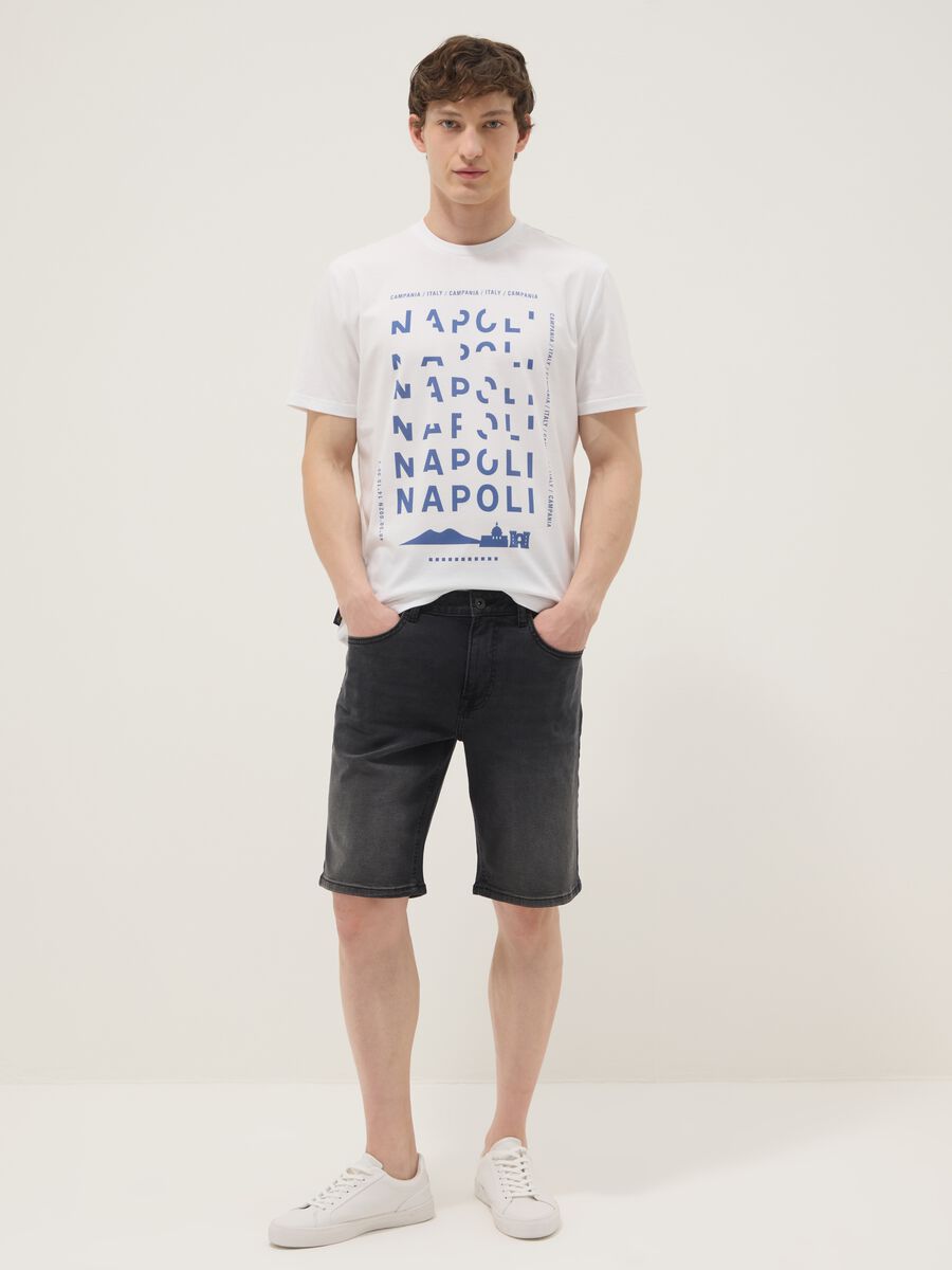 White pure cotton short-sleeve T-shirt, regular fit_1