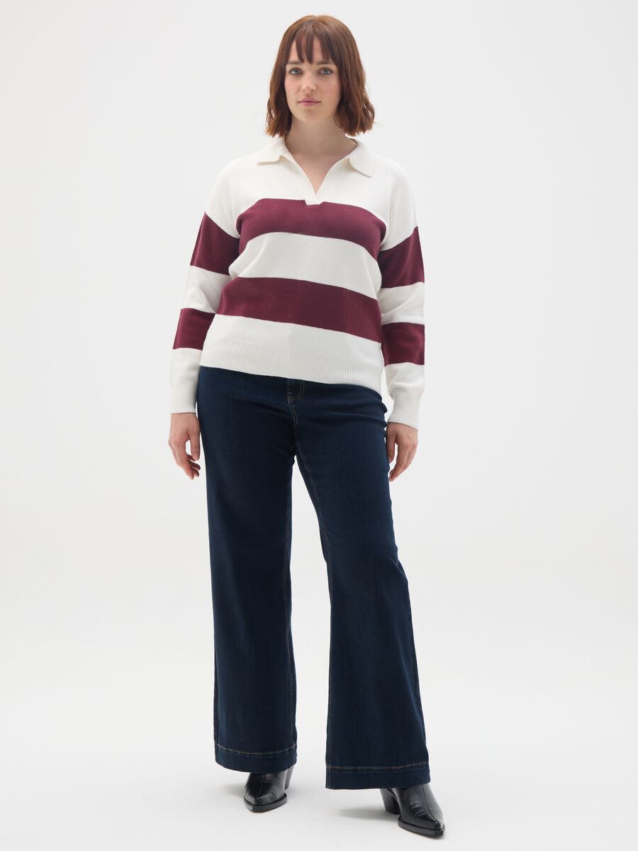Regular fit multicolour cotton blend jumper_1