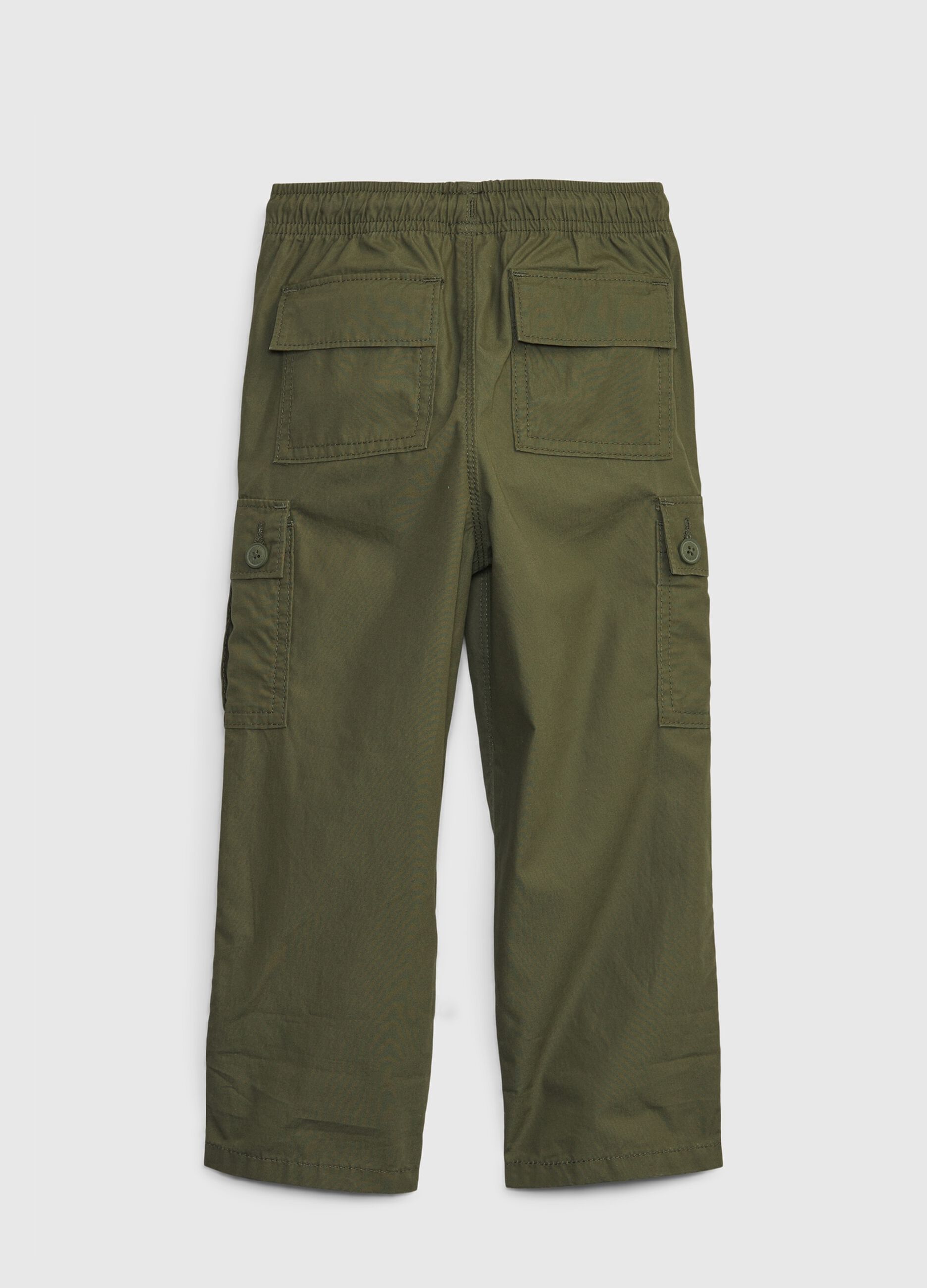 Joggers cargo in cotone con coulisse
