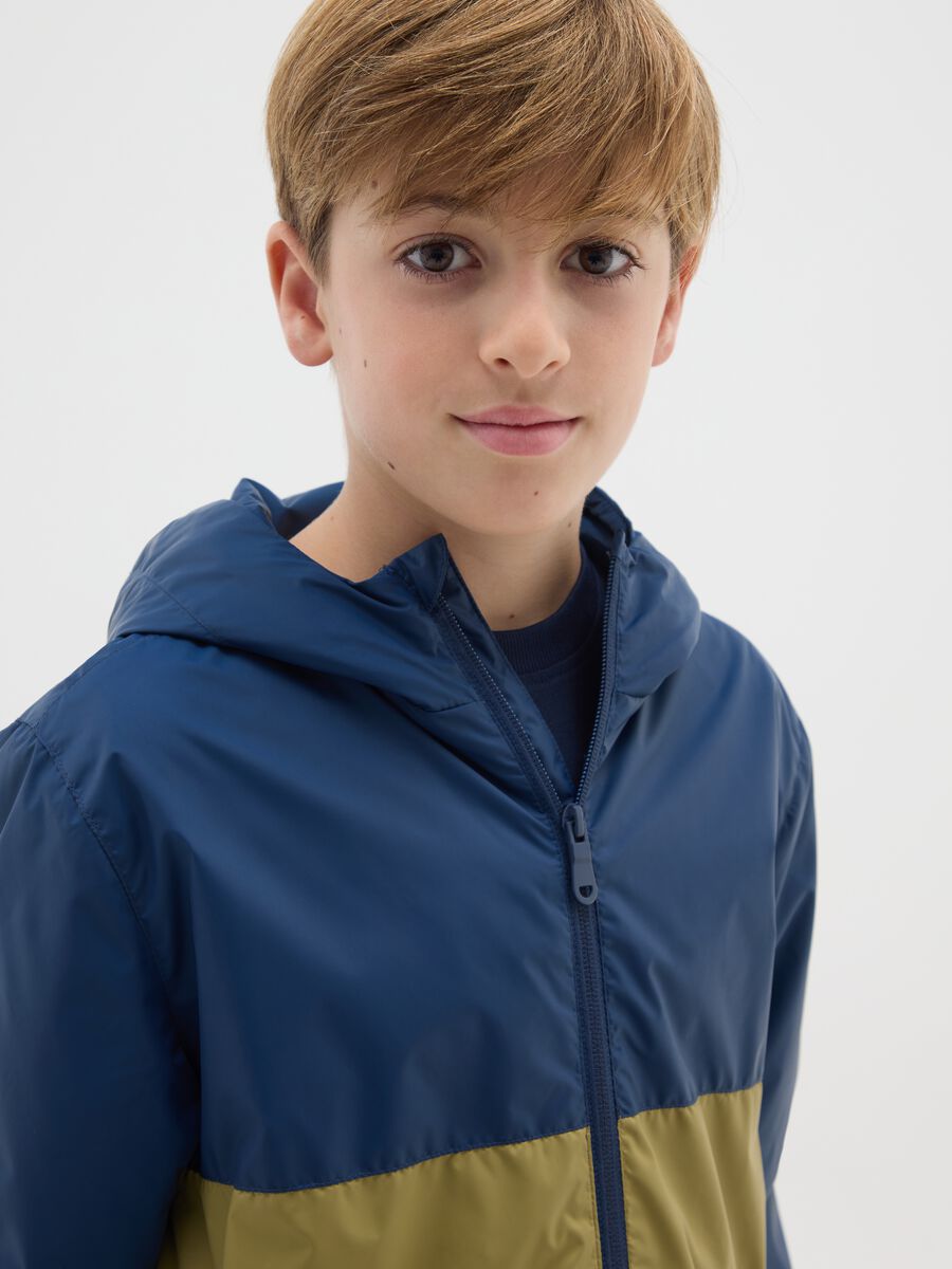 Multicolour fabric boy's jacket with hood_2