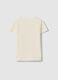 Beige regular fit pure cotton t-shirt with print for girls_1